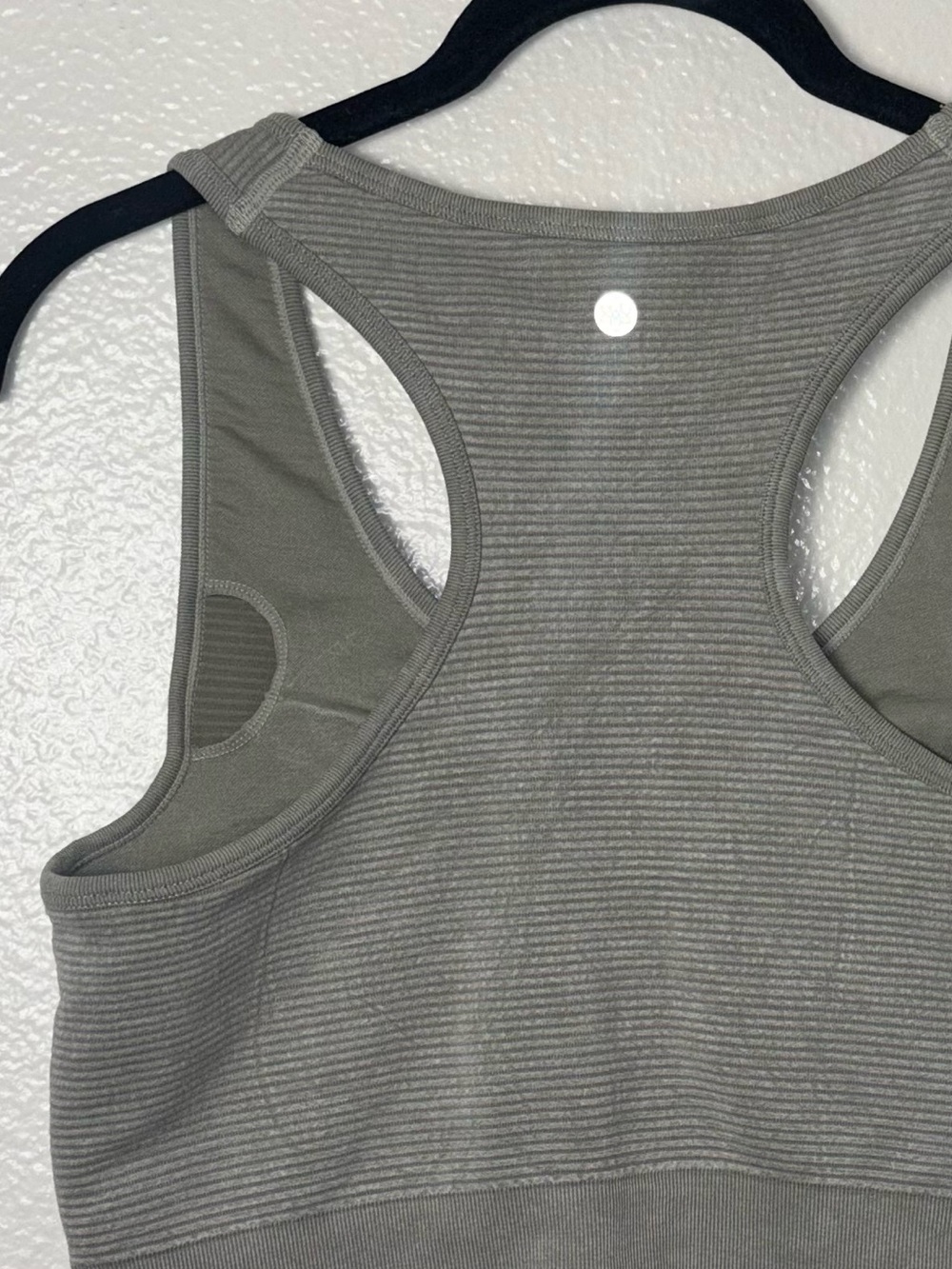 Harmony Balance seamless ribbed racerback sports bra woman's size large green - Picture 13 of 16